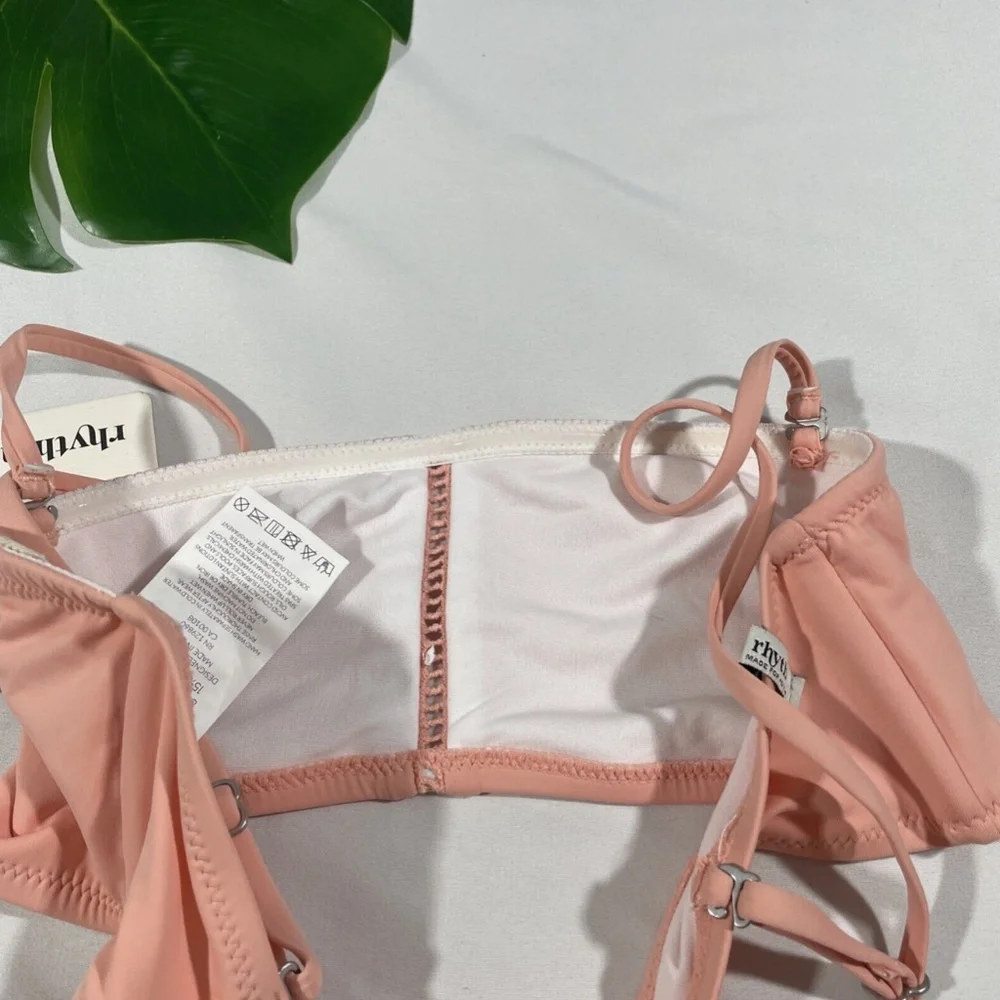 NWT $45 Rhythm. [ Small ] My Bandeau‎ Bikini Top in Flamingo Pink
